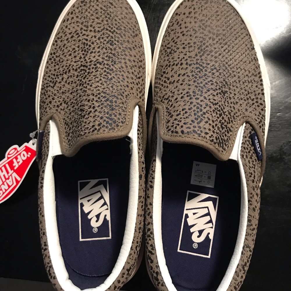 NWT “Cheetah Suede” Slip On Vans